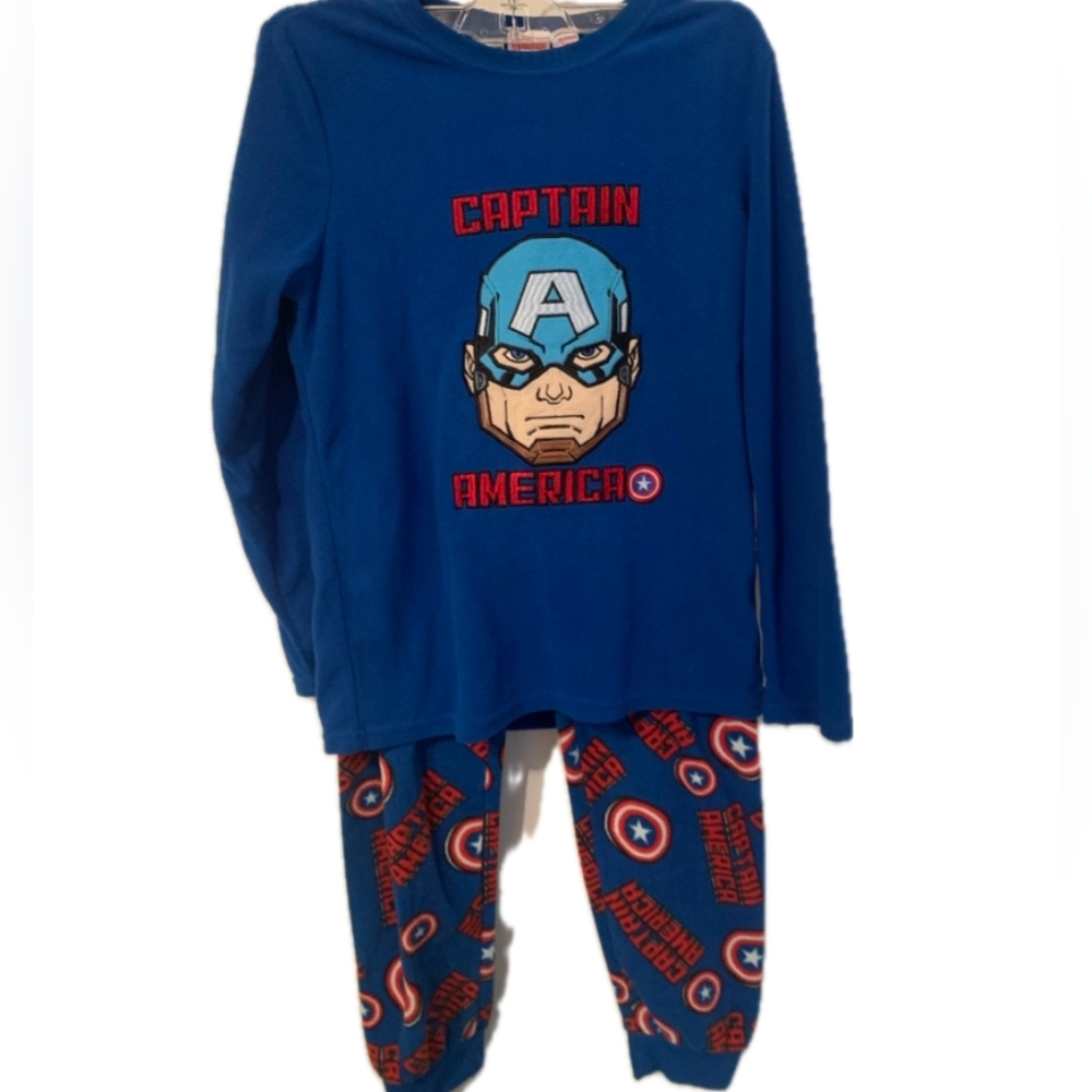 Marvel Blue Captain America Kids Pajamas